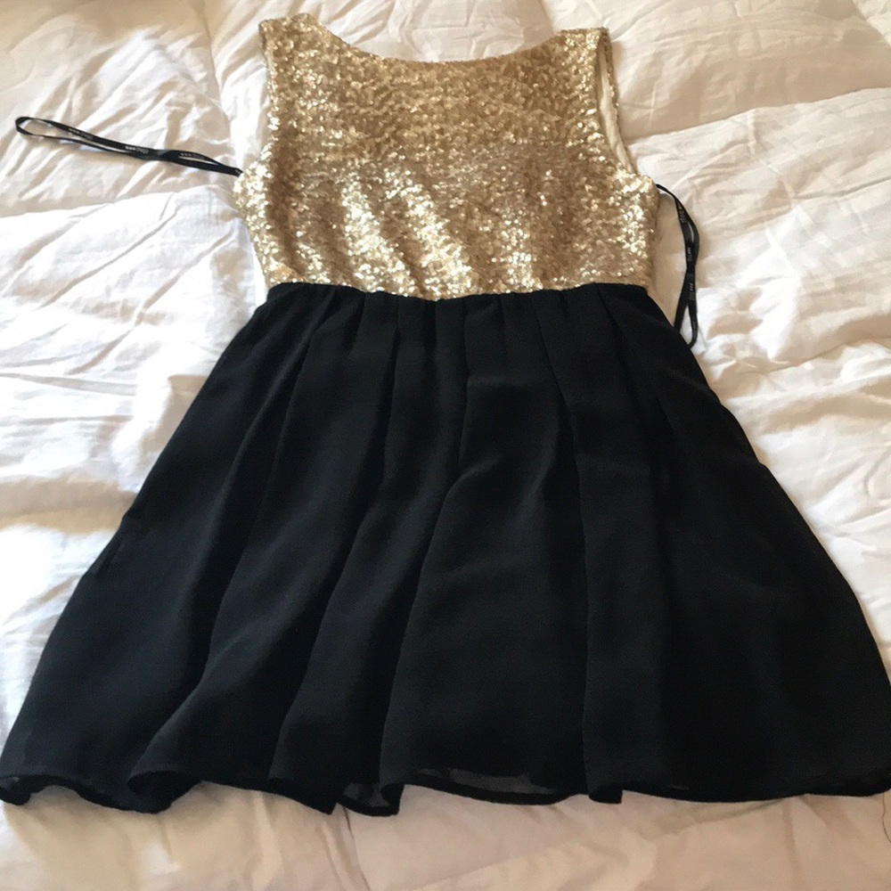Babydoll dress with sequin bodice!